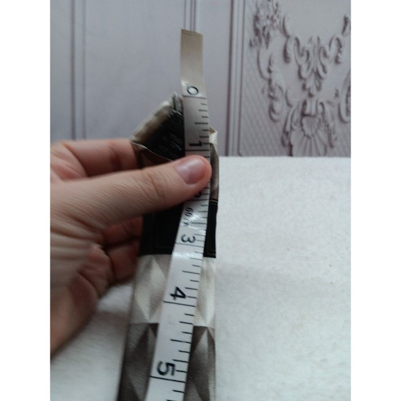 NWT Di Moggio Mens Premium Tie Pure Silk Handmade Smooth Brown/Beige MSRP $30 EC - Picture 12 of 15